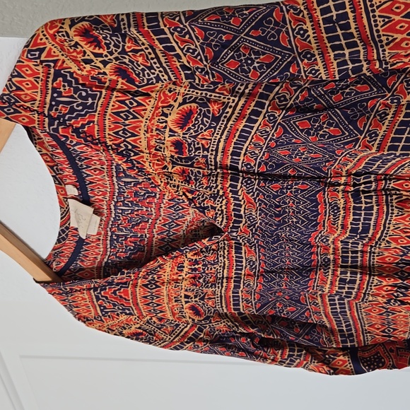 Anthropologie Vanessa Virginia elephant blouse top boho 6 - Picture 2 of 5